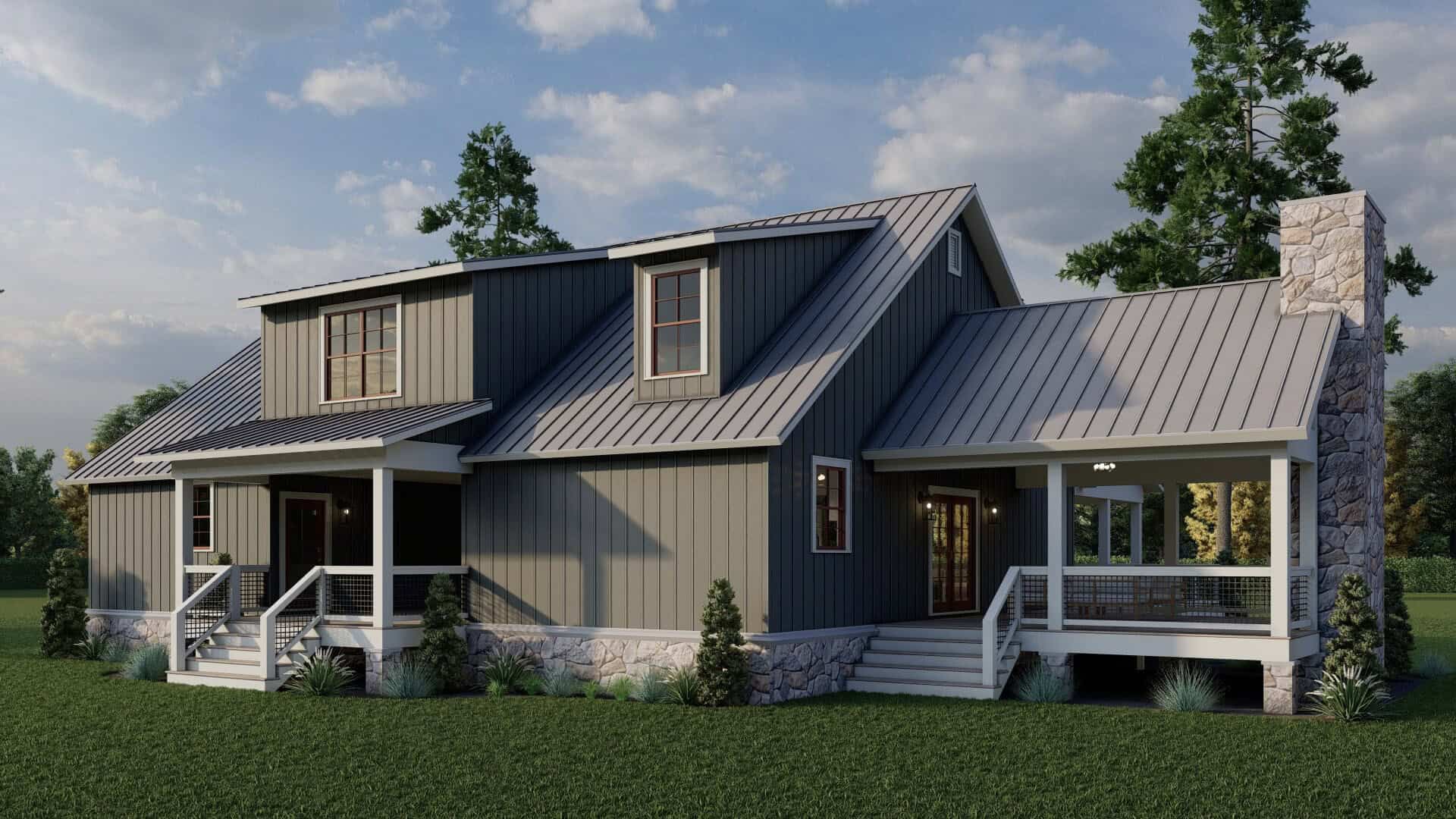 Rear View of this 3-Bedroom,2830 Sq Ft Plan -193-1381