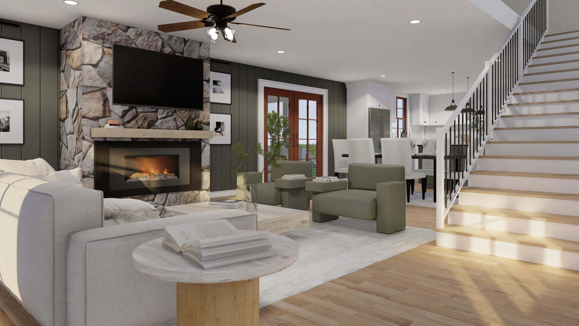 Great Room: Fireplace of this 3-Bedroom,2830 Sq Ft Plan -193-1381