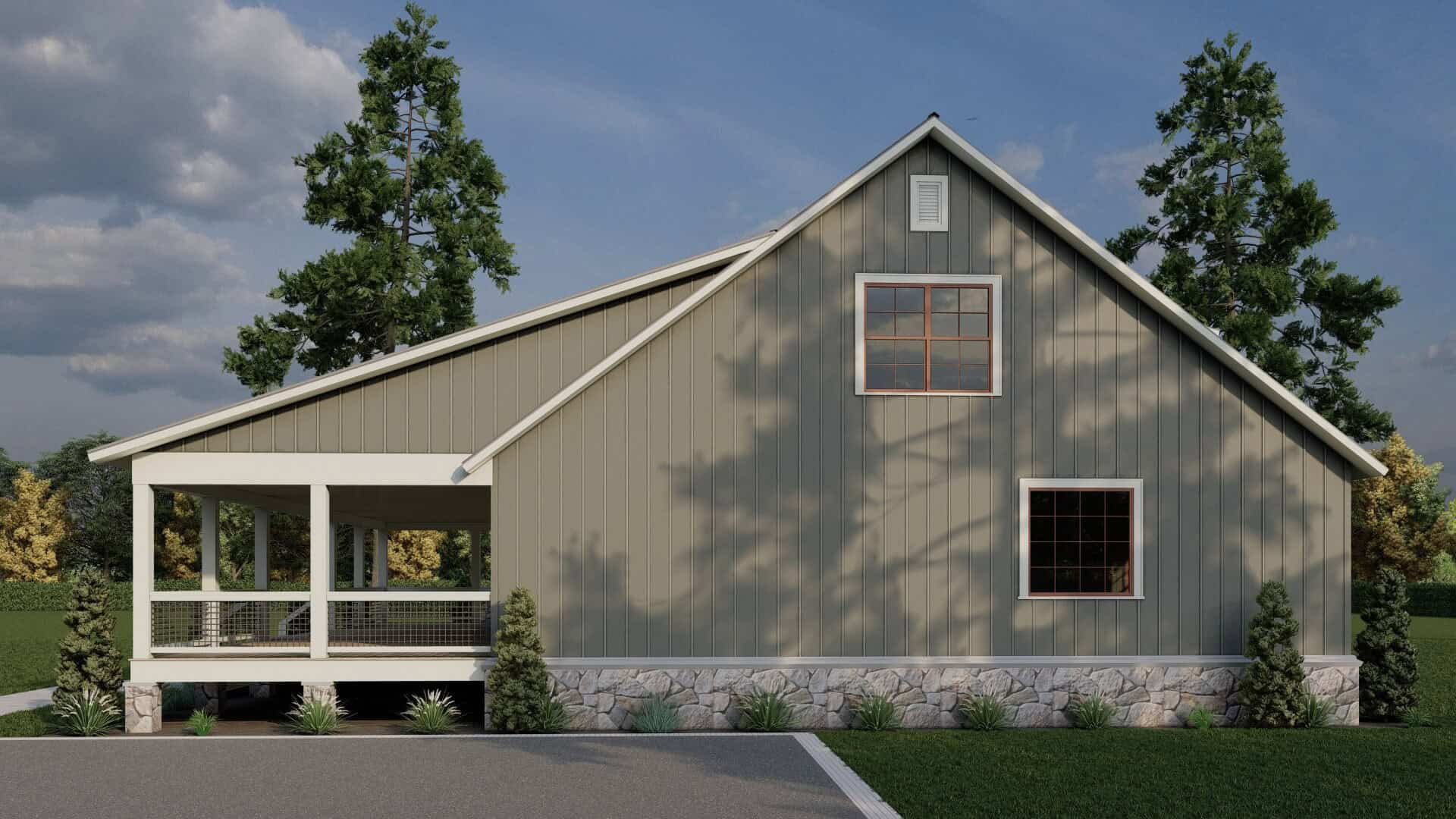 Right Side View of this 3-Bedroom,2830 Sq Ft Plan -193-1381