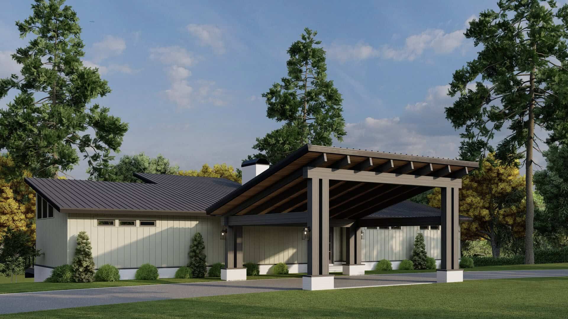 Left Side View of this 2-Bedroom,1754 Sq Ft Plan -193-1382