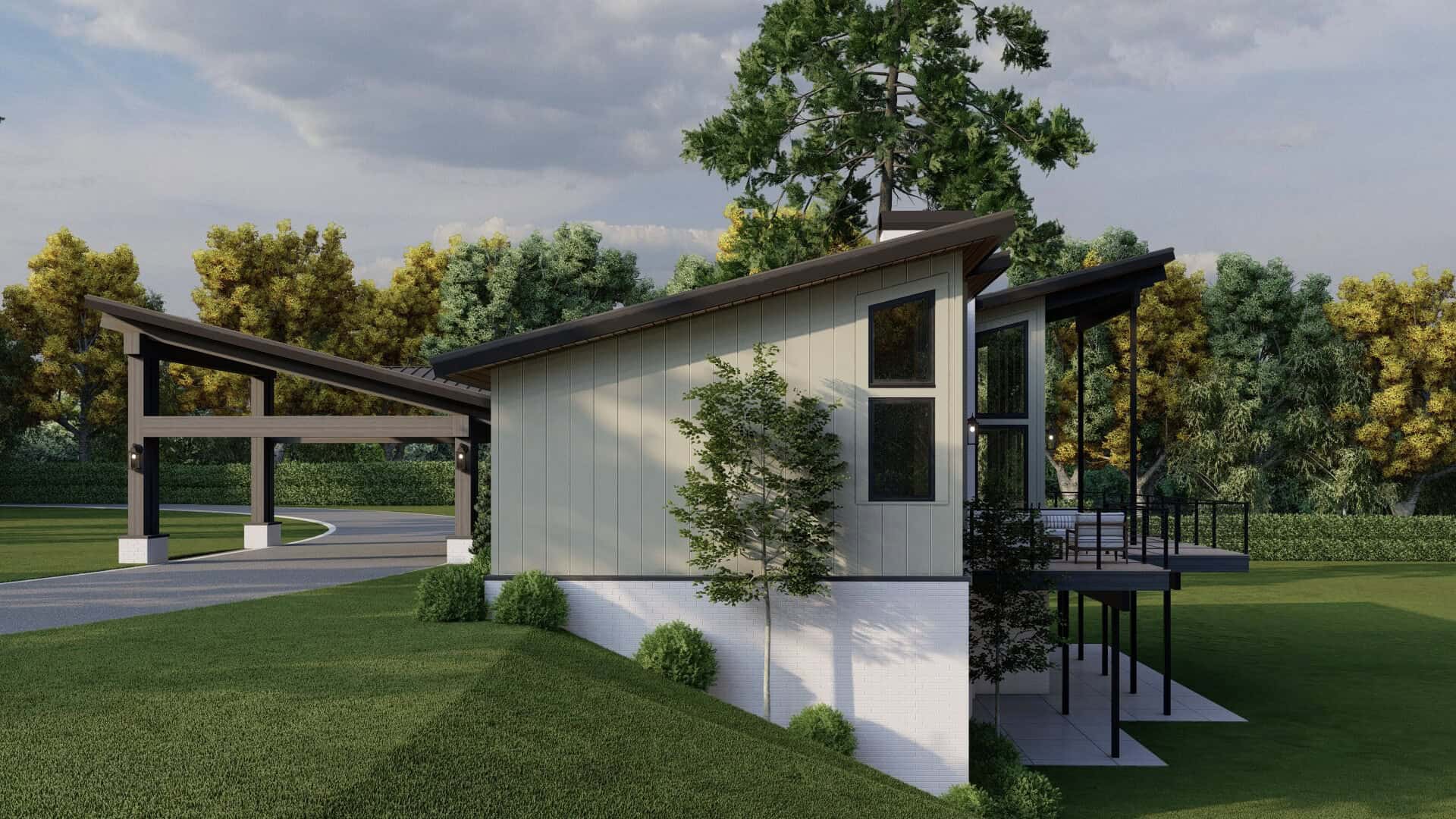 Right Side View of this 2-Bedroom,1754 Sq Ft Plan -193-1382