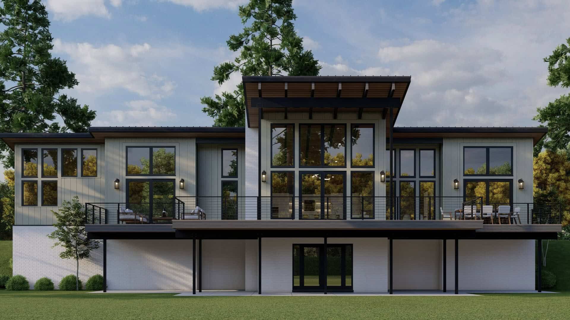 Rear View of this 2-Bedroom,1754 Sq Ft Plan -193-1382