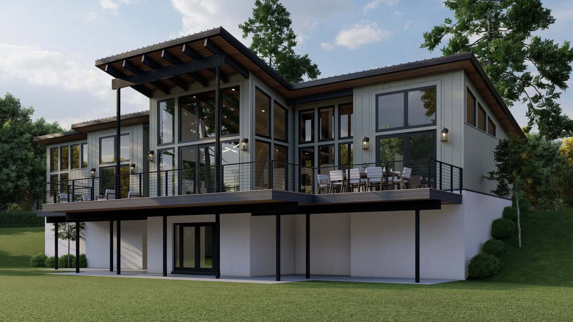 Rear View of this 2-Bedroom,1754 Sq Ft Plan -193-1382