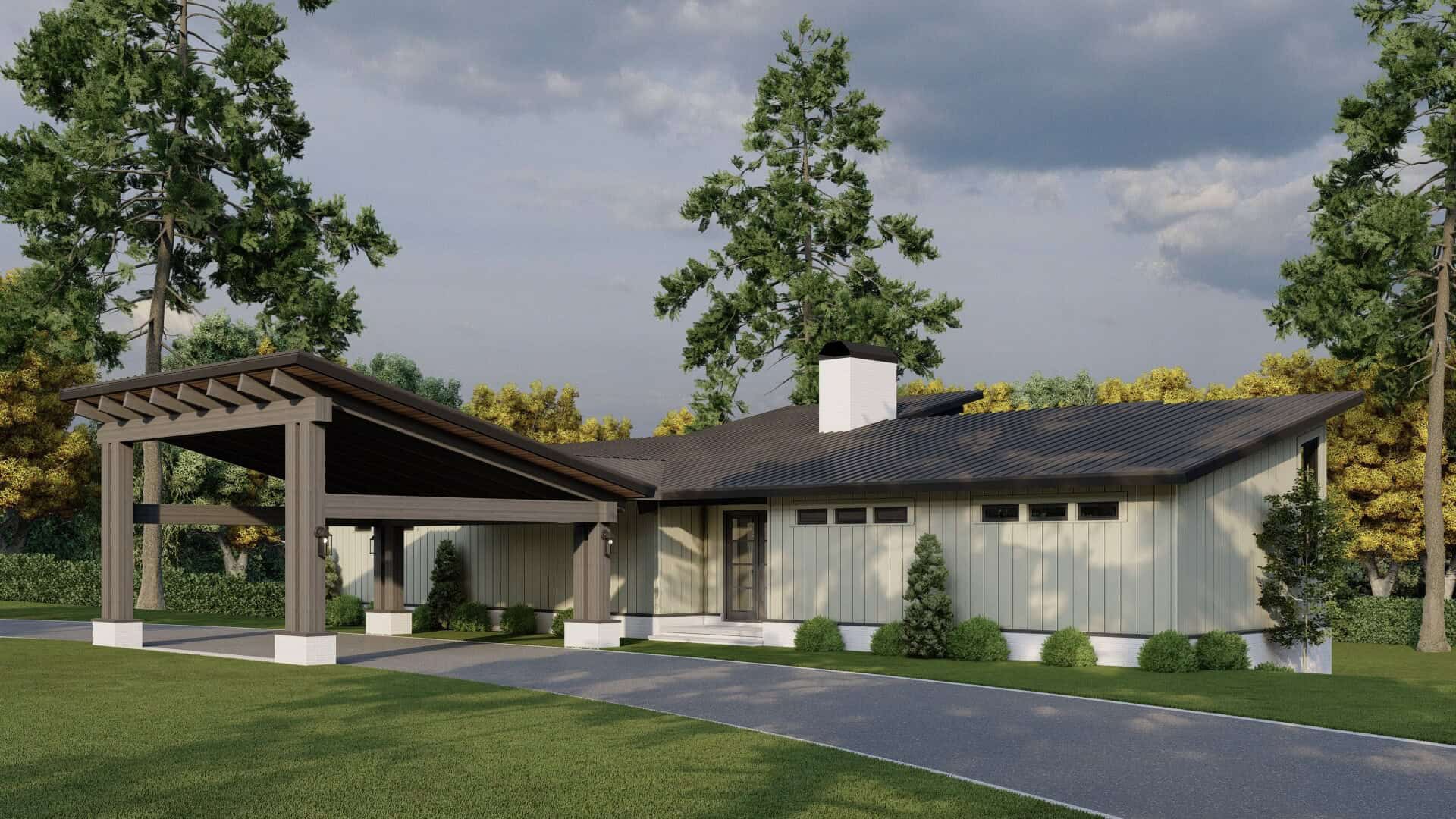 Right Side View of this 2-Bedroom,1754 Sq Ft Plan -193-1382