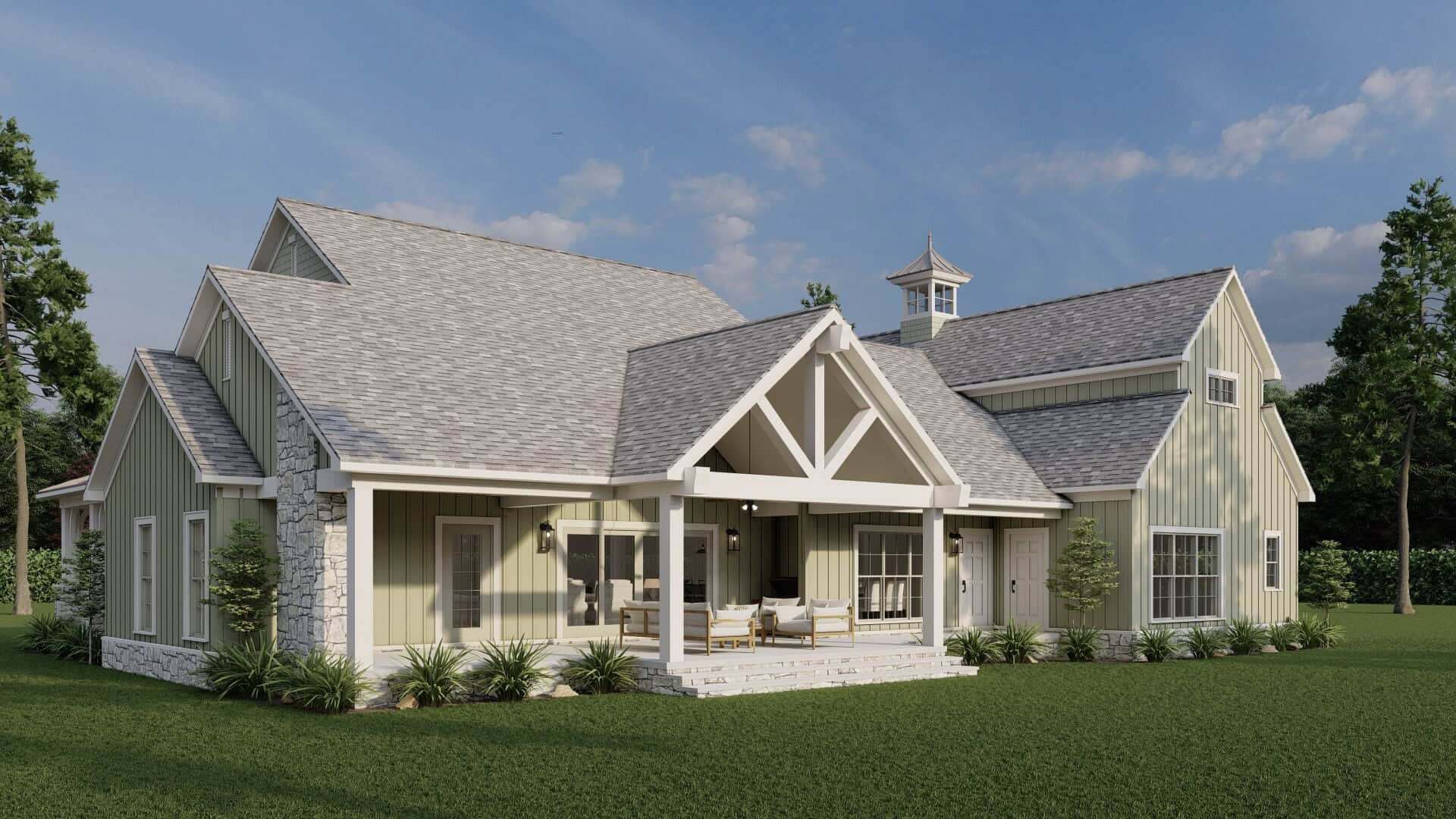 Rear View of this 3-Bedroom,2248 Sq Ft Plan -193-1383