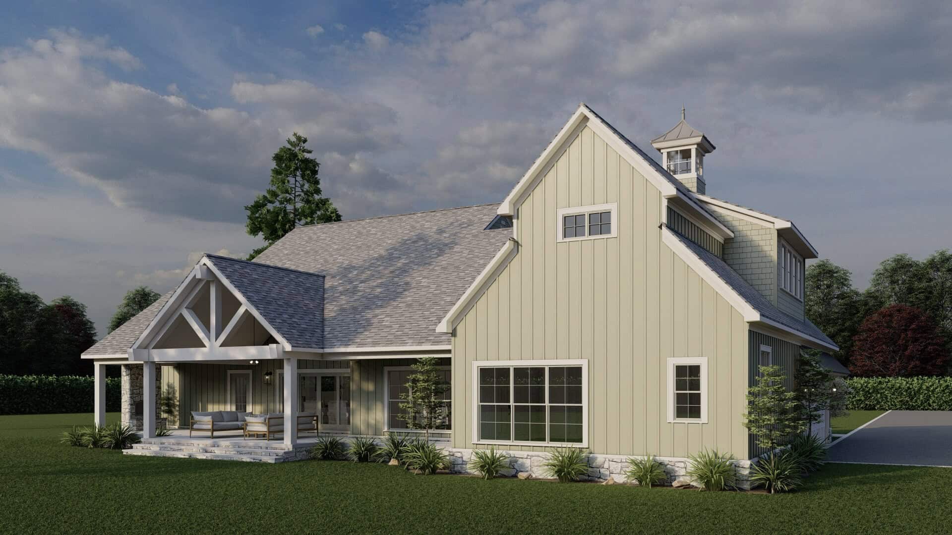 Rear View of this 3-Bedroom,2248 Sq Ft Plan -193-1383