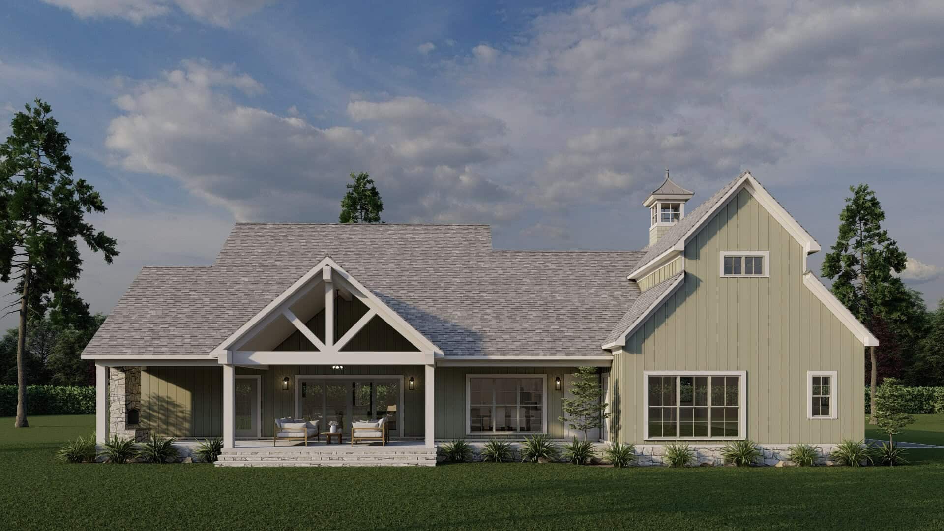 Rear View of this 3-Bedroom,2248 Sq Ft Plan -193-1383