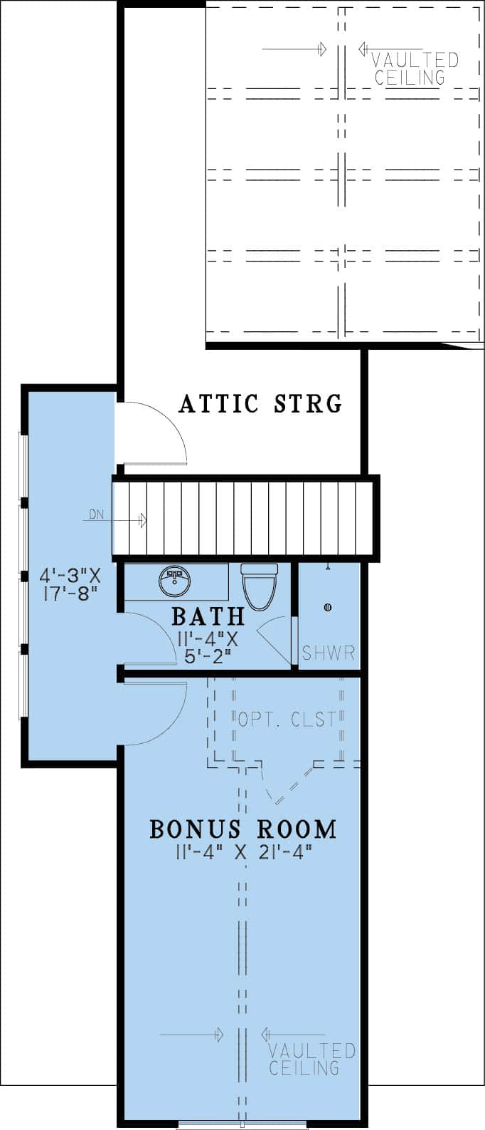 Upper Level of Modern Farmhouse Plan #193-1383