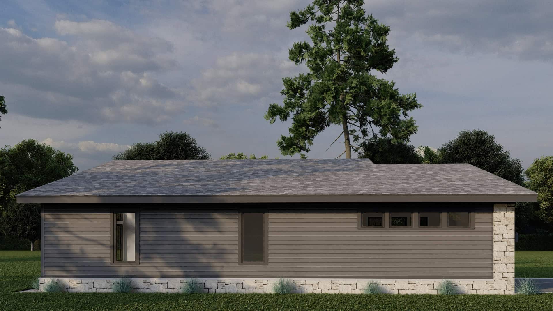 Left Side View of this 3-Bedroom,1521 Sq Ft Plan -193-1384