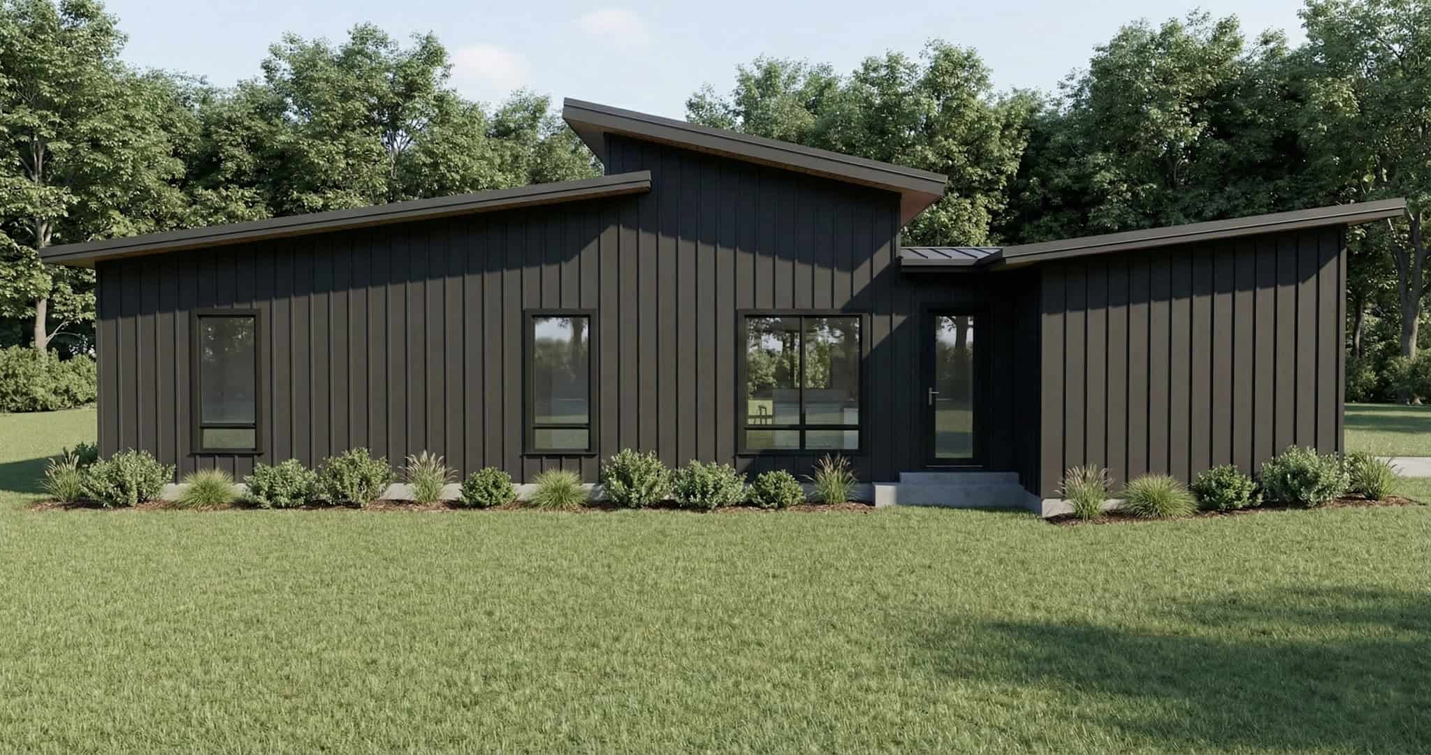 Rear View of this 3-Bedroom,1394 Sq Ft Plan -193-1385