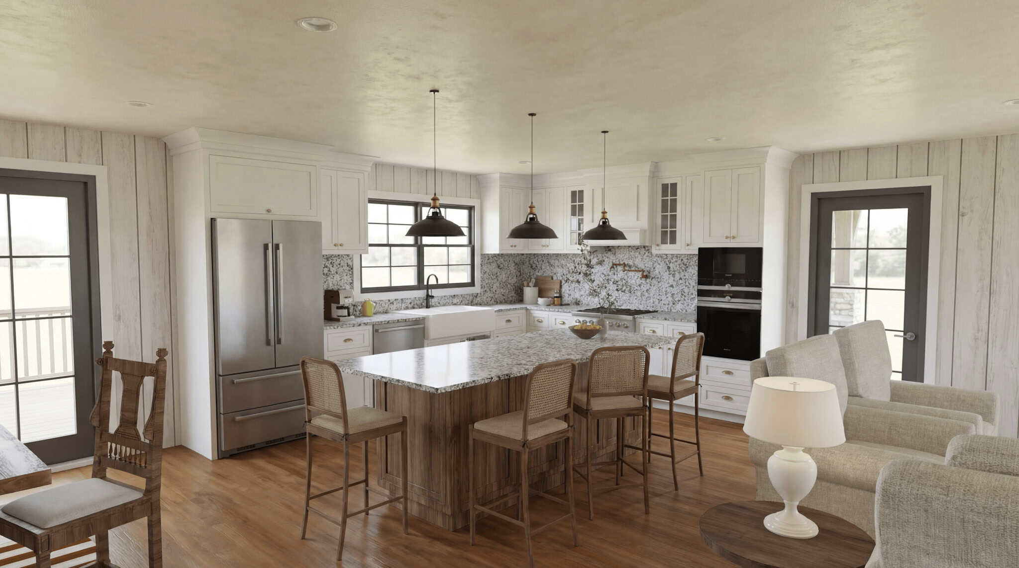 Kitchen: Kitchen Island of this 3-Bedroom,2147 Sq Ft Plan -193-1387