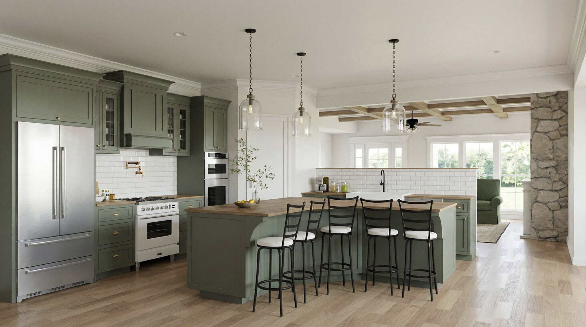 Kitchen: Kitchen Island of this 3-Bedroom,3418 Sq Ft Plan -193-1389