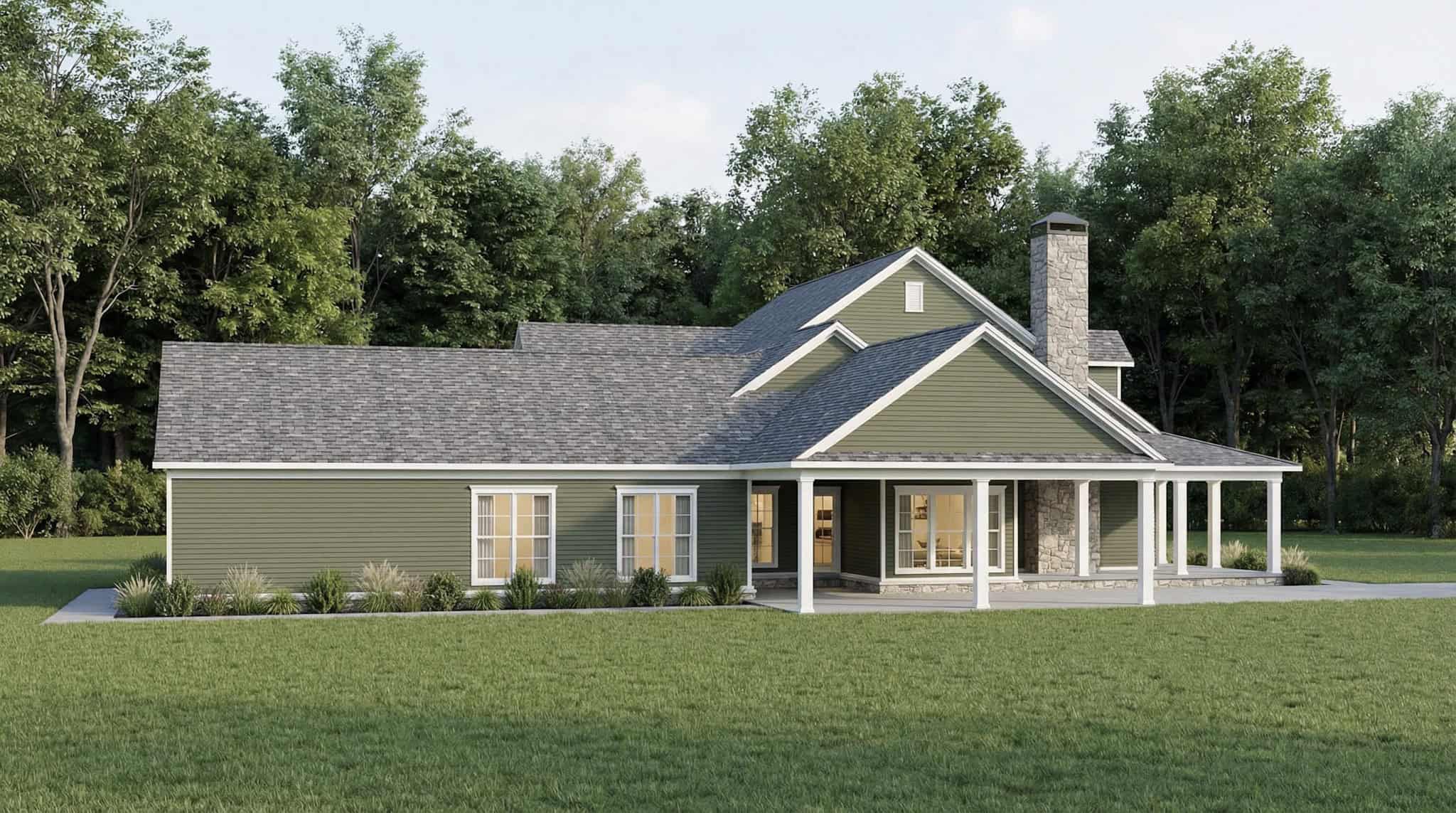 Left Side View of this 3-Bedroom,3418 Sq Ft Plan -193-1389