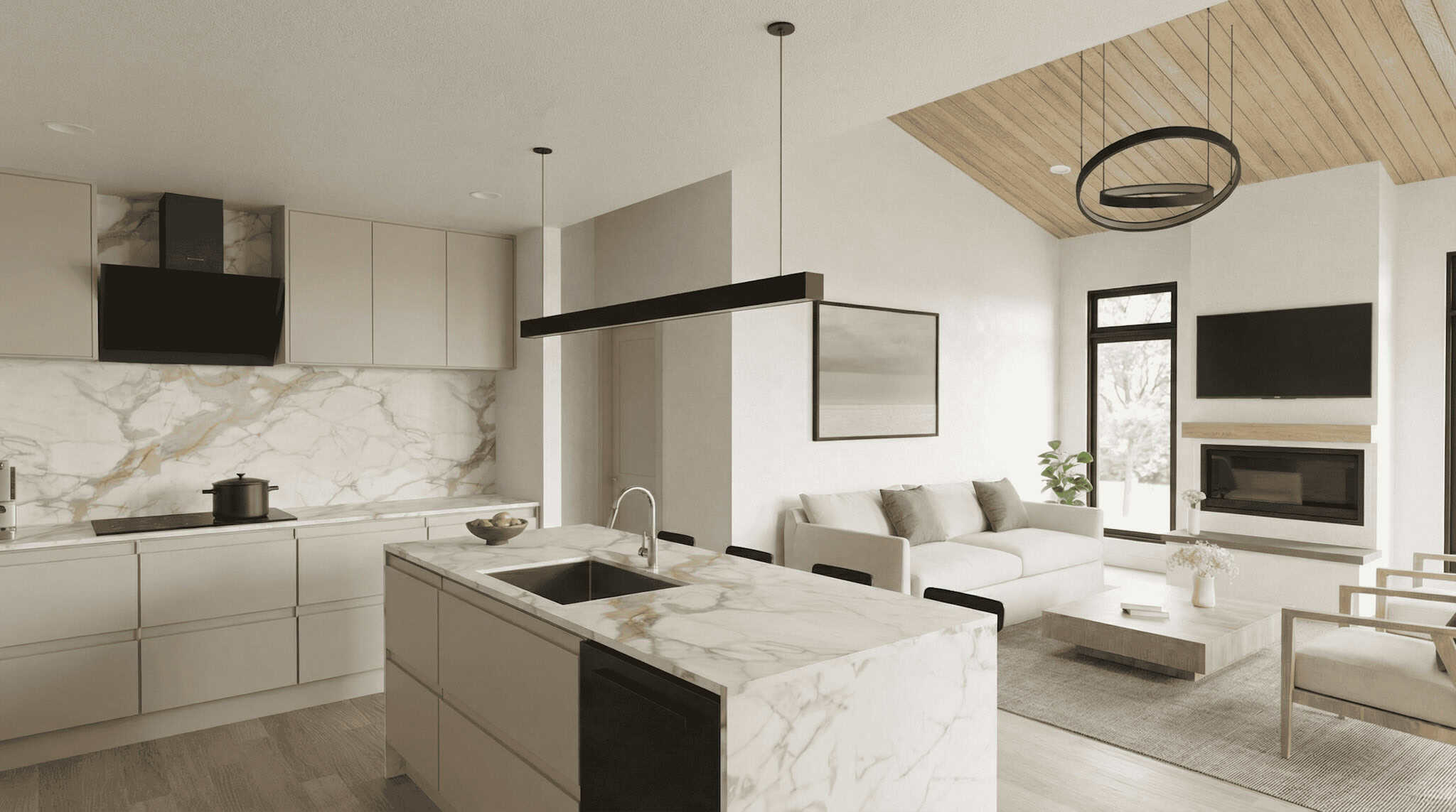 Kitchen: Kitchen Island of this 3-Bedroom,1388 Sq Ft Plan -193-1390