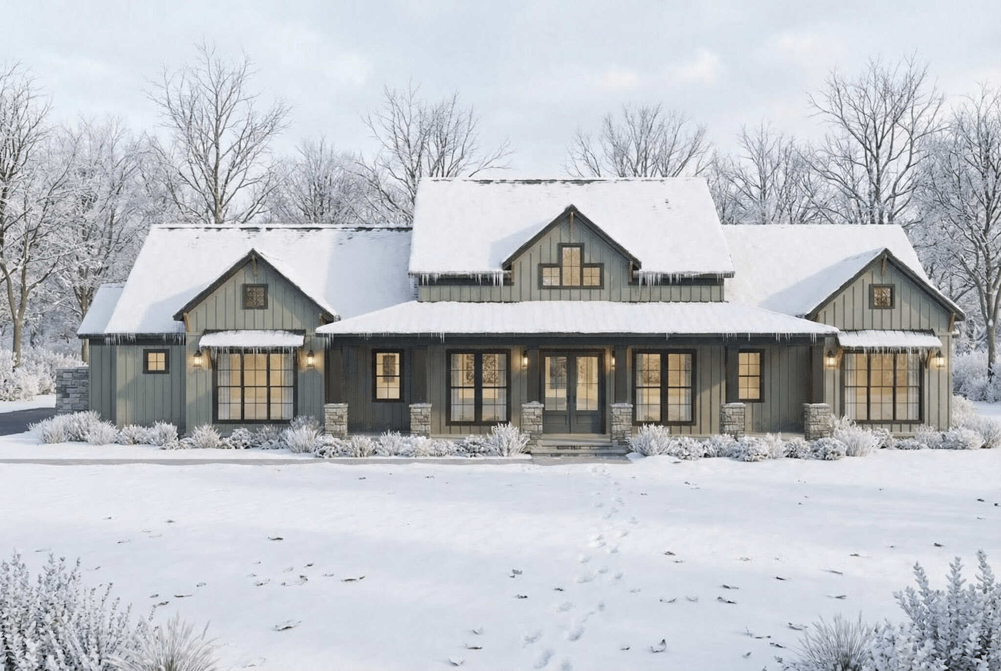 Front View of this 3-Bedroom,2692 Sq Ft Plan -193-1391