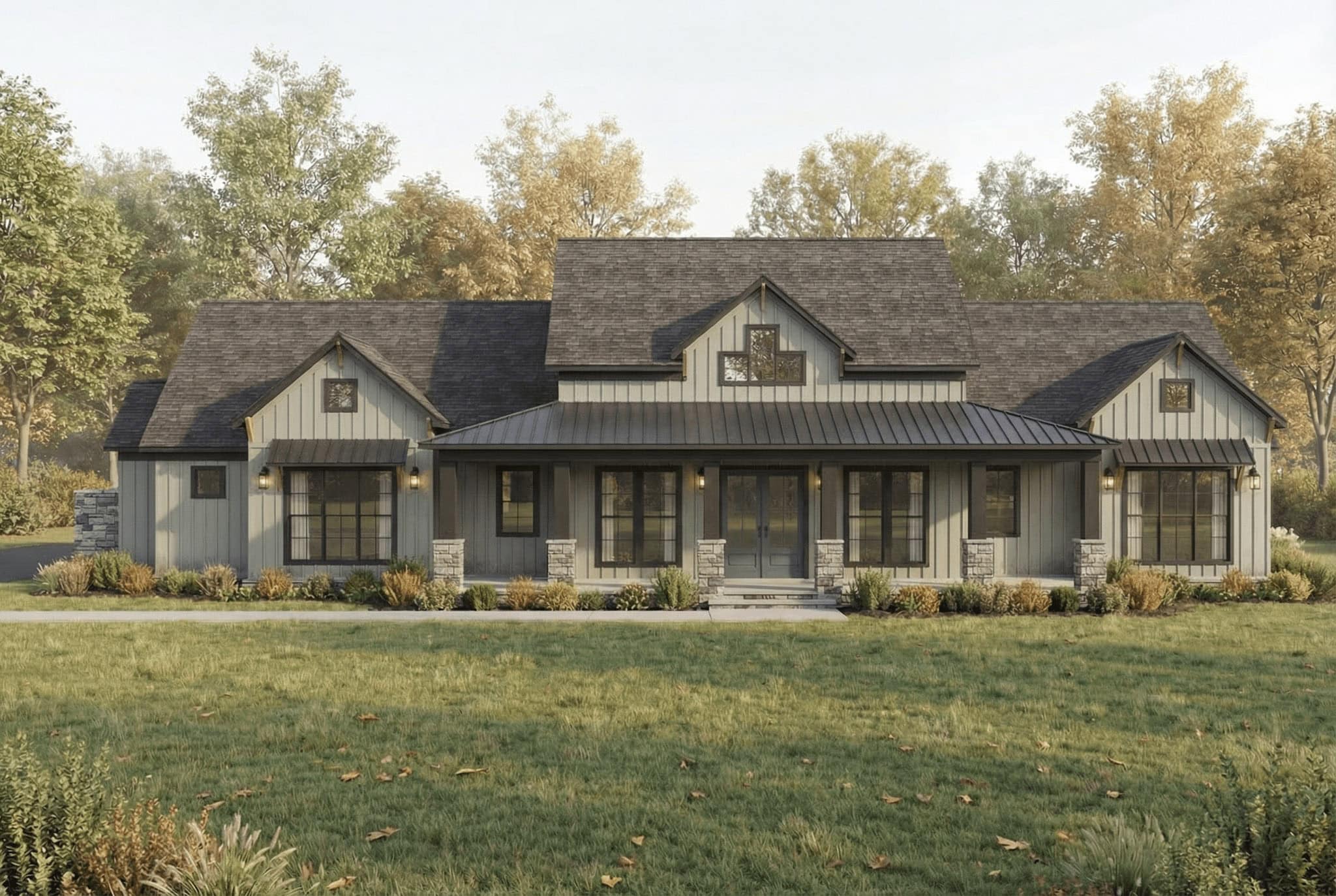 Front View of this 3-Bedroom,2692 Sq Ft Plan -193-1391