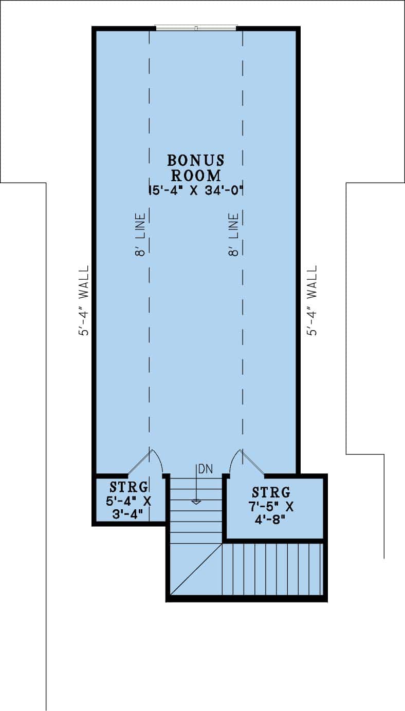 Bonus Room of Farmhouse Plan #193-1391