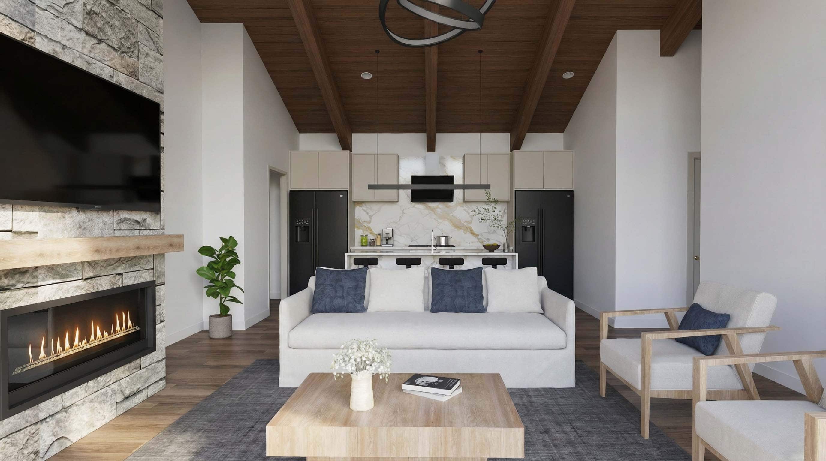 Great Room of this 3-Bedroom,1100 Sq Ft Plan -193-1393