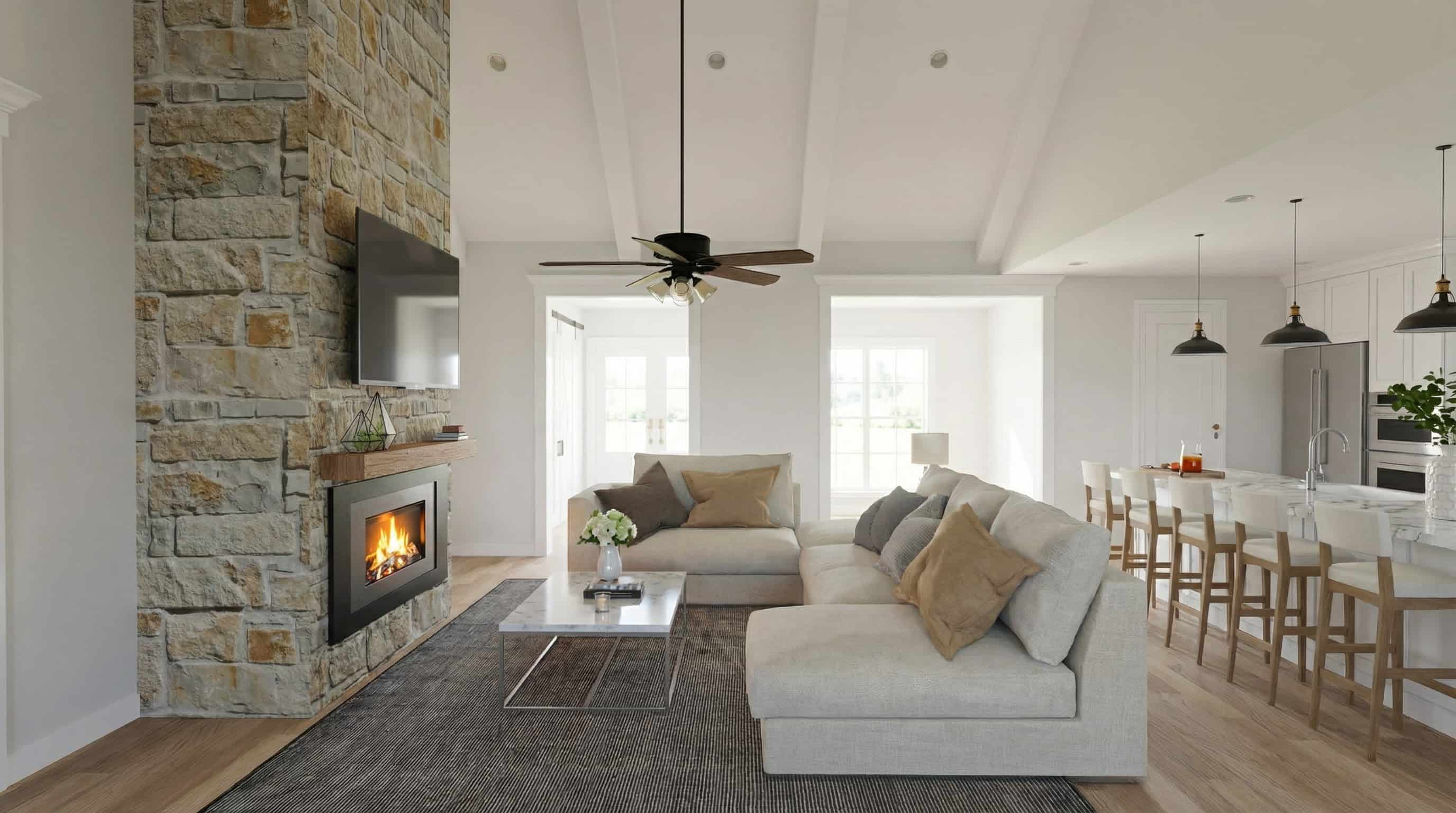 Great Room: Ceiling of this 3-Bedroom,1859 Sq Ft Plan -193-1395