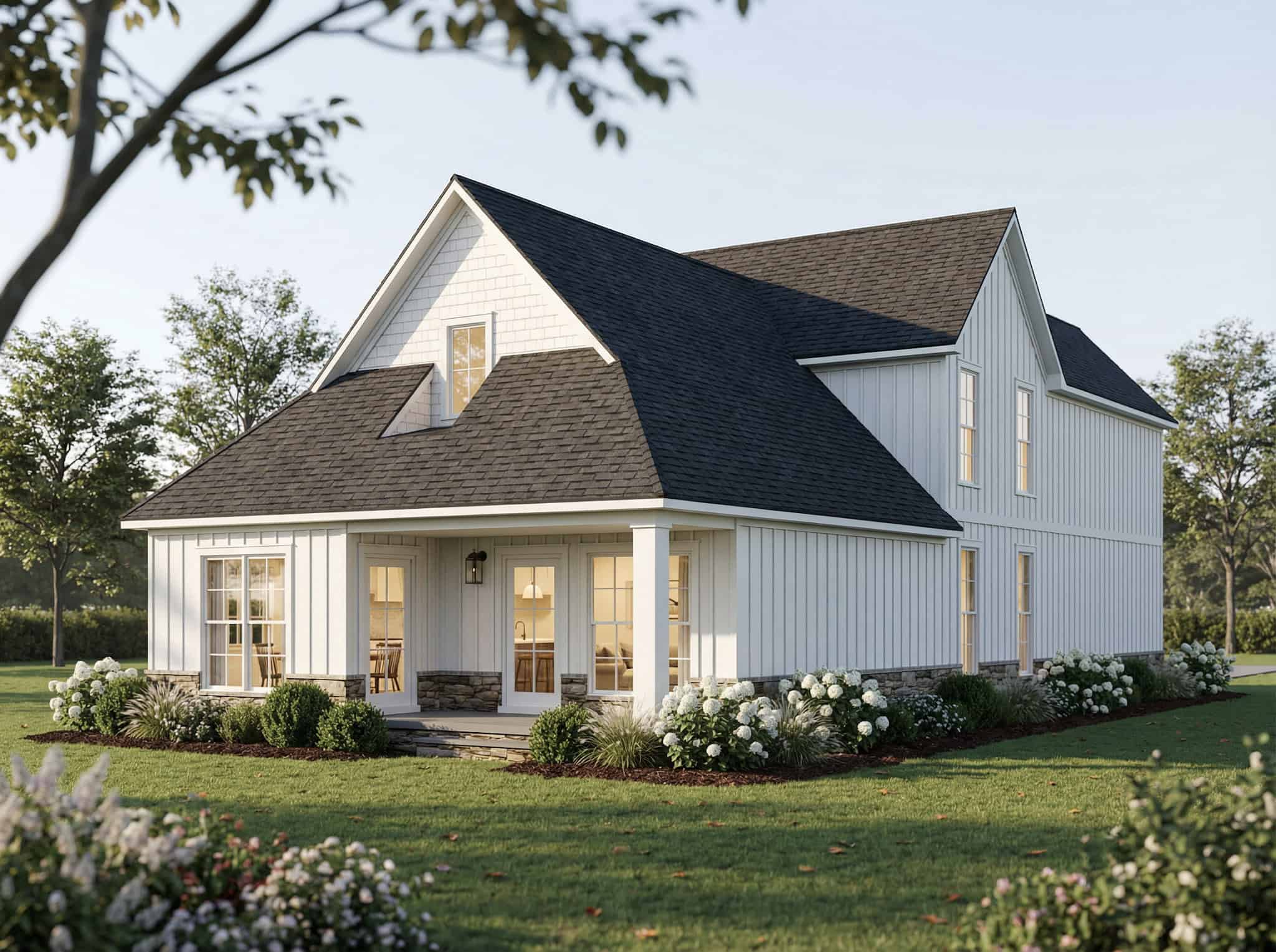 Rear View of this 3-Bedroom,1737 Sq Ft Plan -193-1396