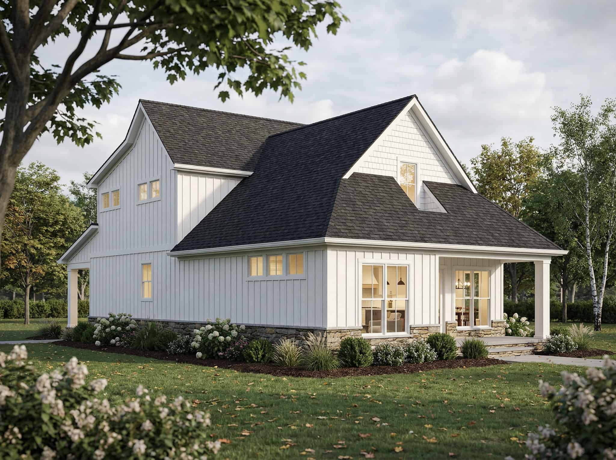 Rear View of this 3-Bedroom,1737 Sq Ft Plan -193-1396