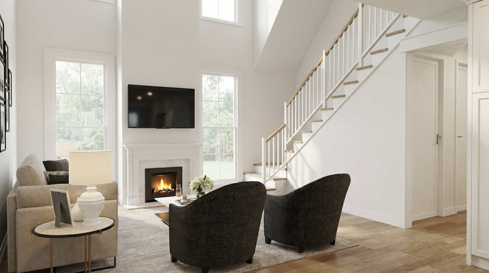 Great Room: Fireplace of this 3-Bedroom,1737 Sq Ft Plan -193-1396