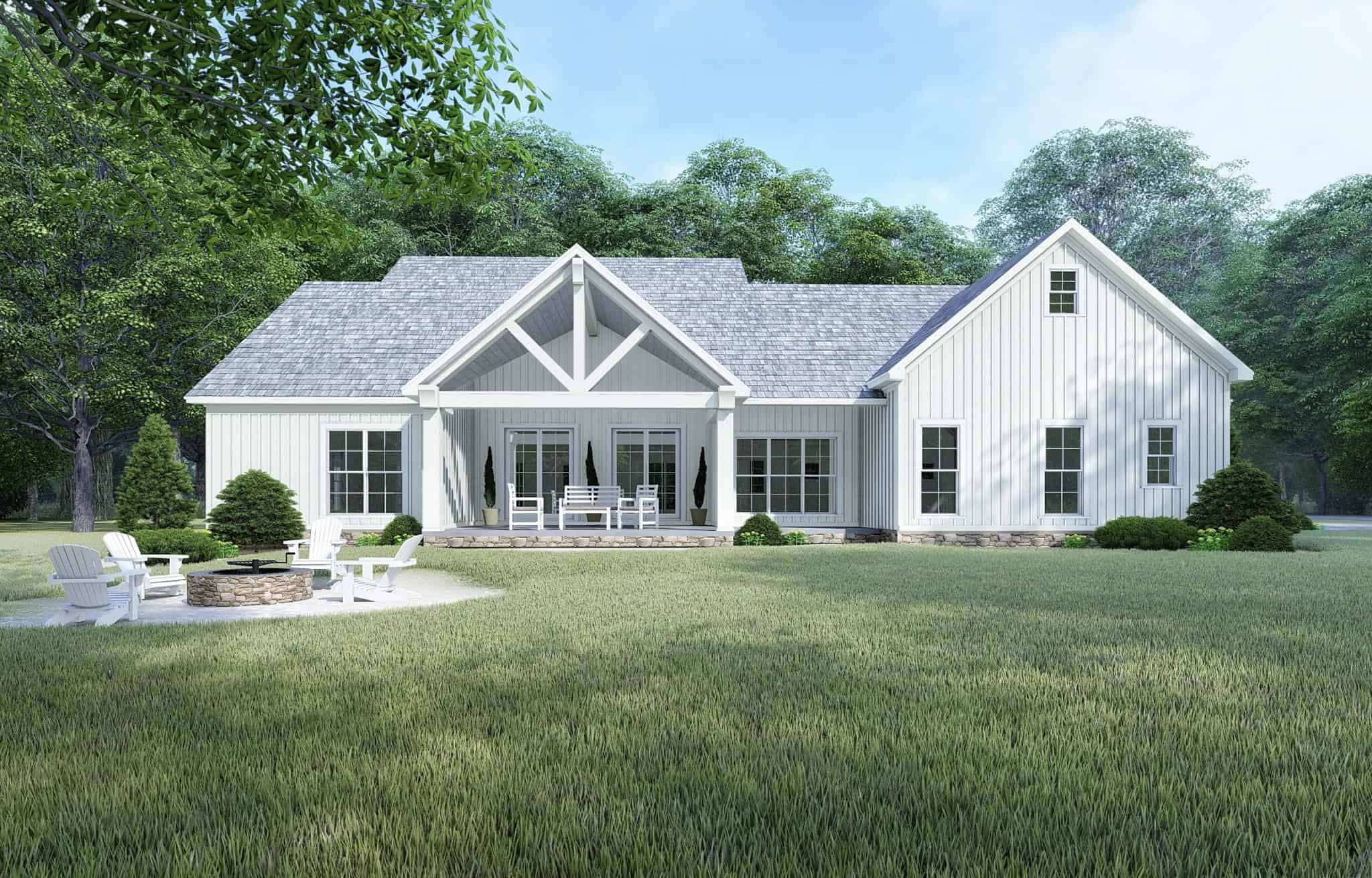 Rear View of this 4-Bedroom,2422 Sq Ft Plan -193-1401