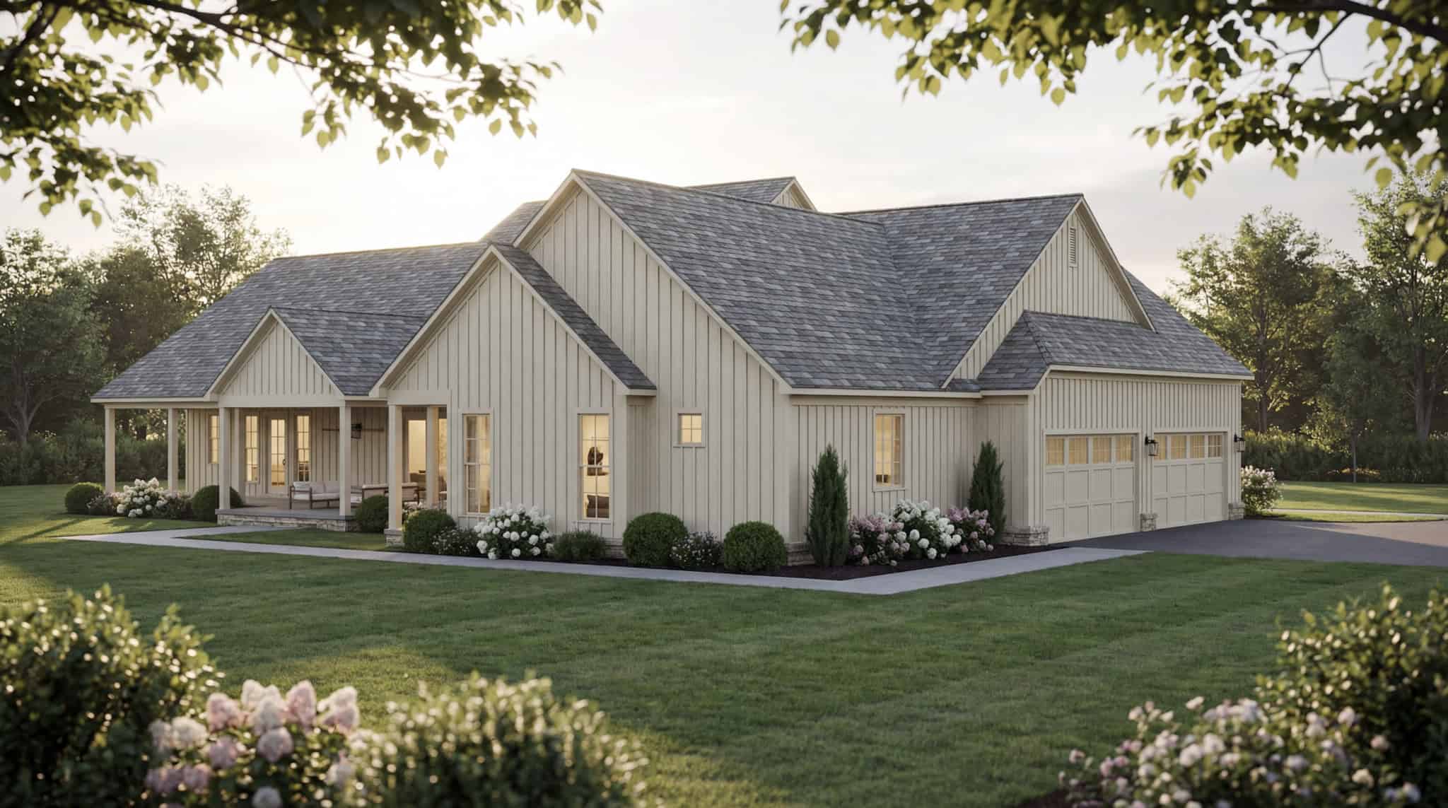 Rear View of this 4-Bedroom,3630 Sq Ft Plan -193-1406