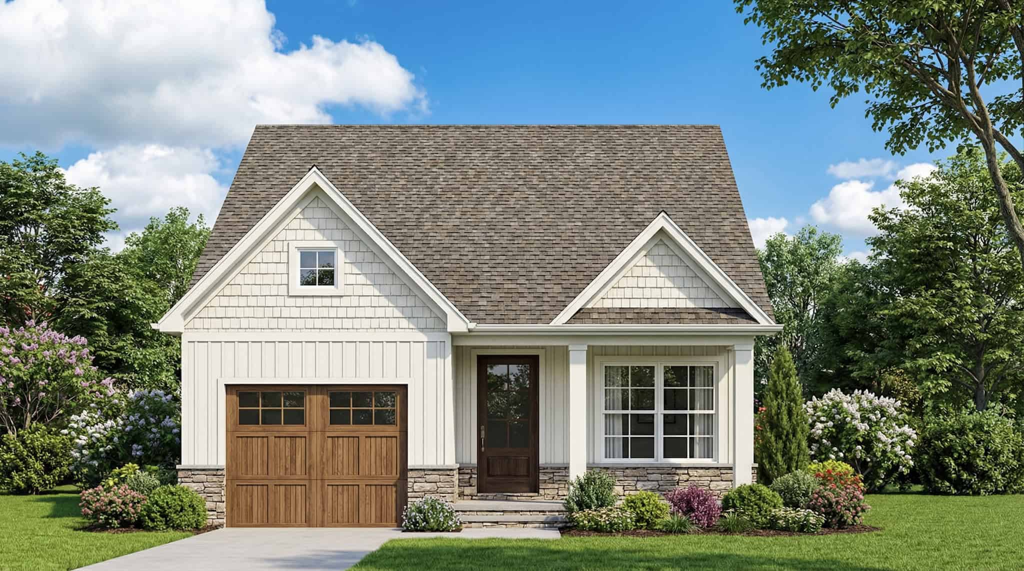 Front View of this 2-Bedroom,1105 Sq Ft Plan -193-1410