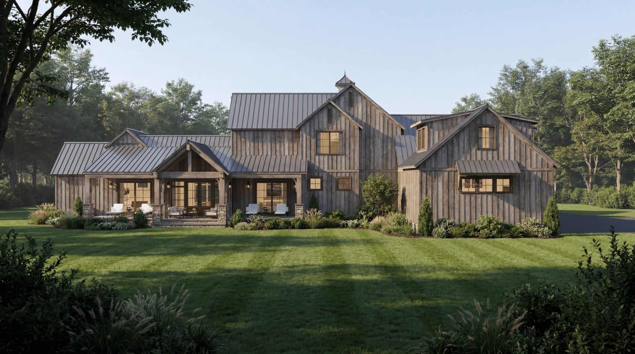 Rear View of this 4-Bedroom,5527 Sq Ft Plan -193-1413