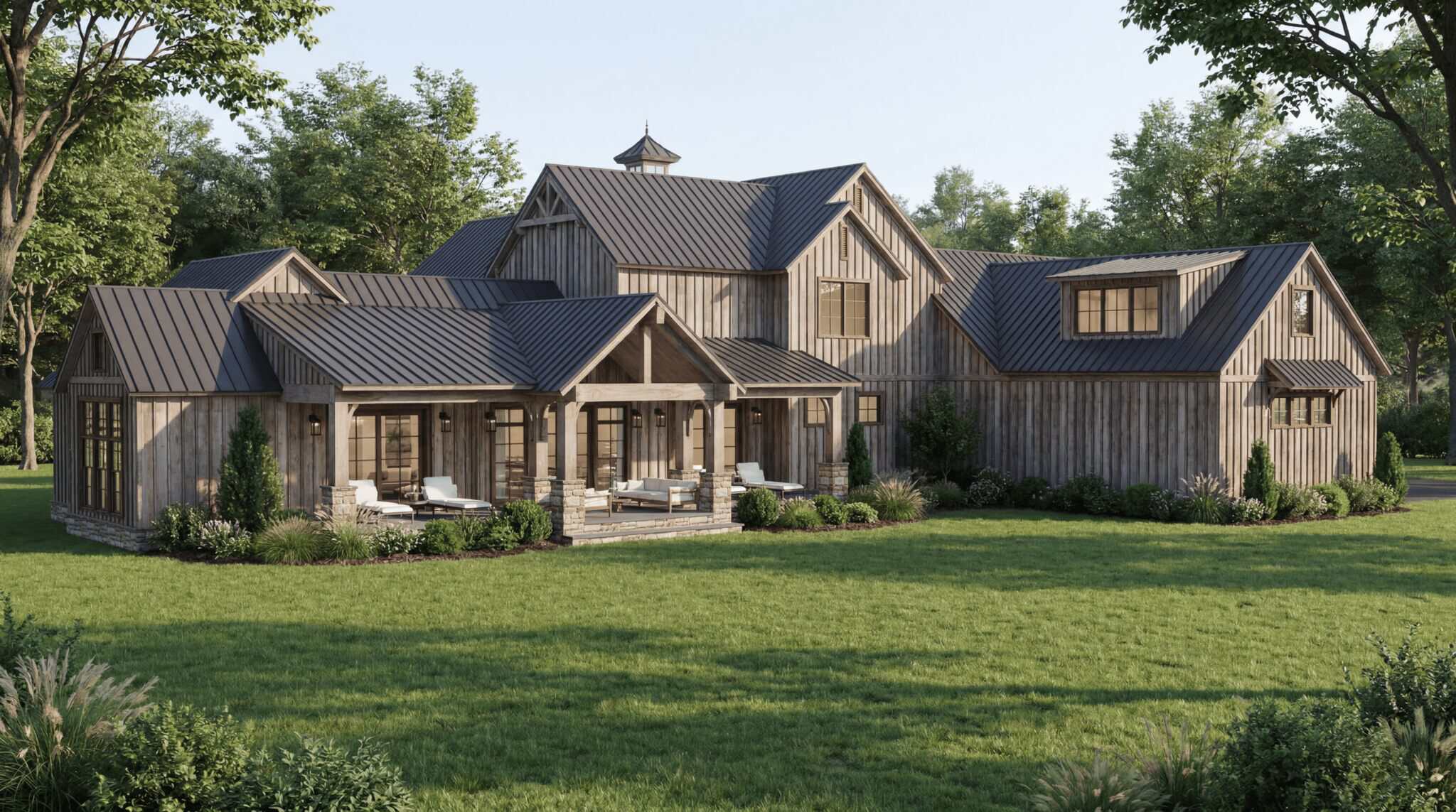 Rear View of this 4-Bedroom,5527 Sq Ft Plan -193-1413