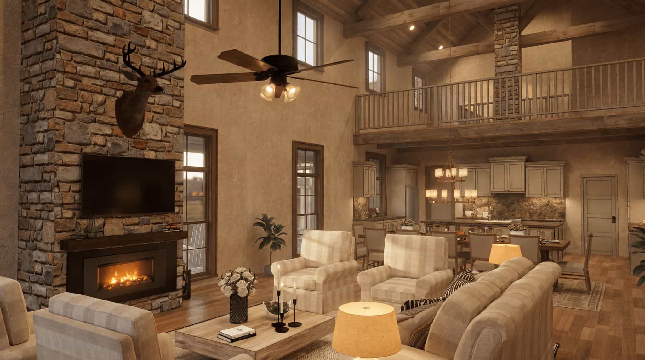 Great Room of this 4-Bedroom,5527 Sq Ft Plan -193-1413