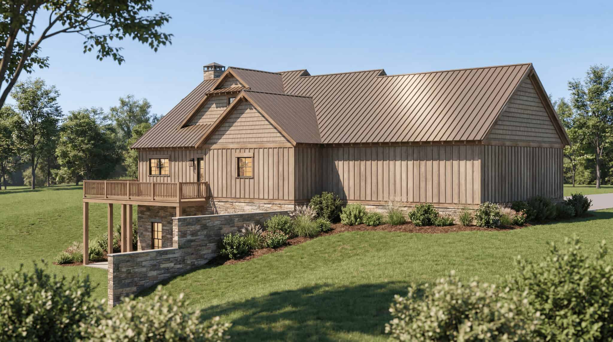 Rear View of this 2-Bedroom,1803 Sq Ft Plan -193-1414