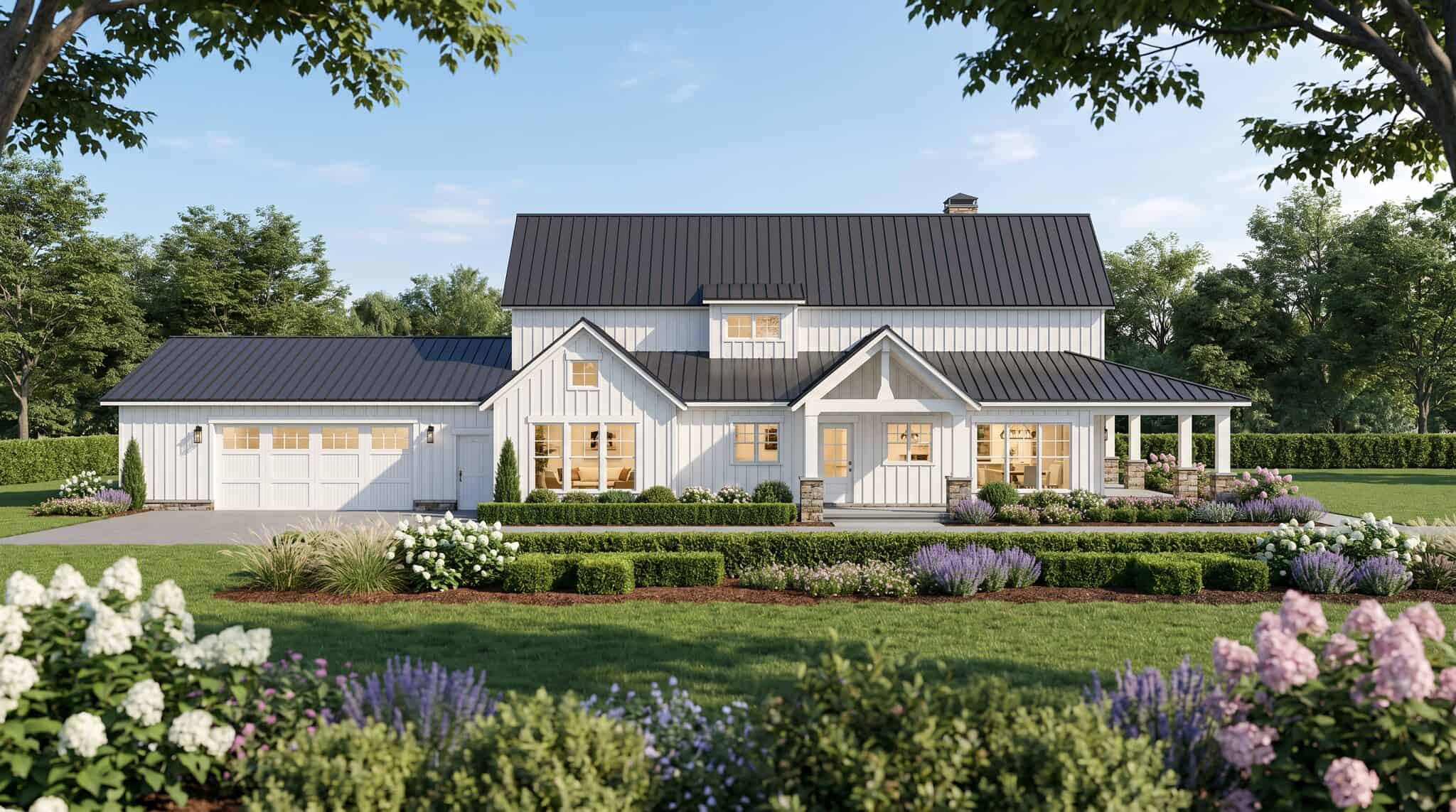 Rear View of this 3-Bedroom,2882 Sq Ft Plan -193-1418