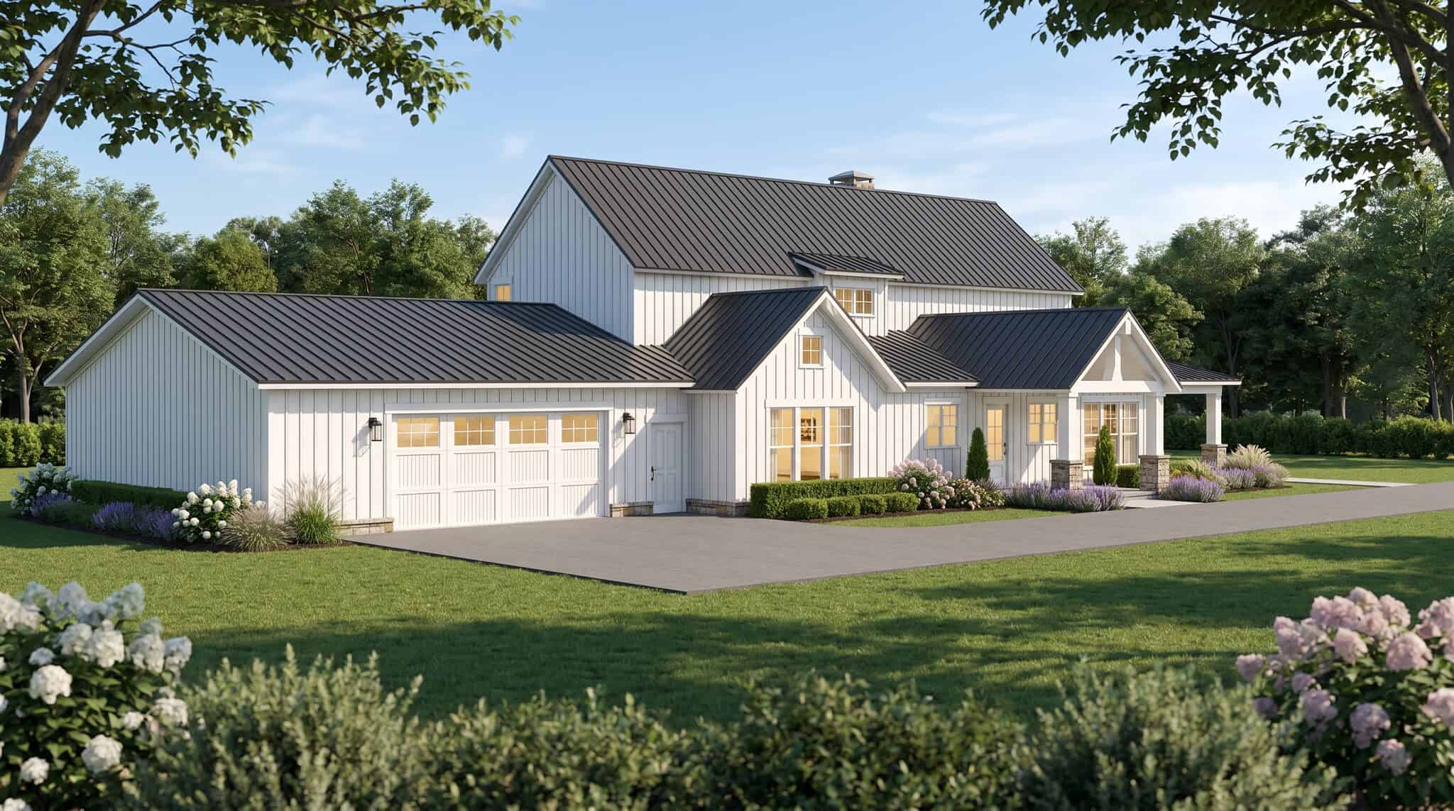 Rear View of this 3-Bedroom,2882 Sq Ft Plan -193-1418