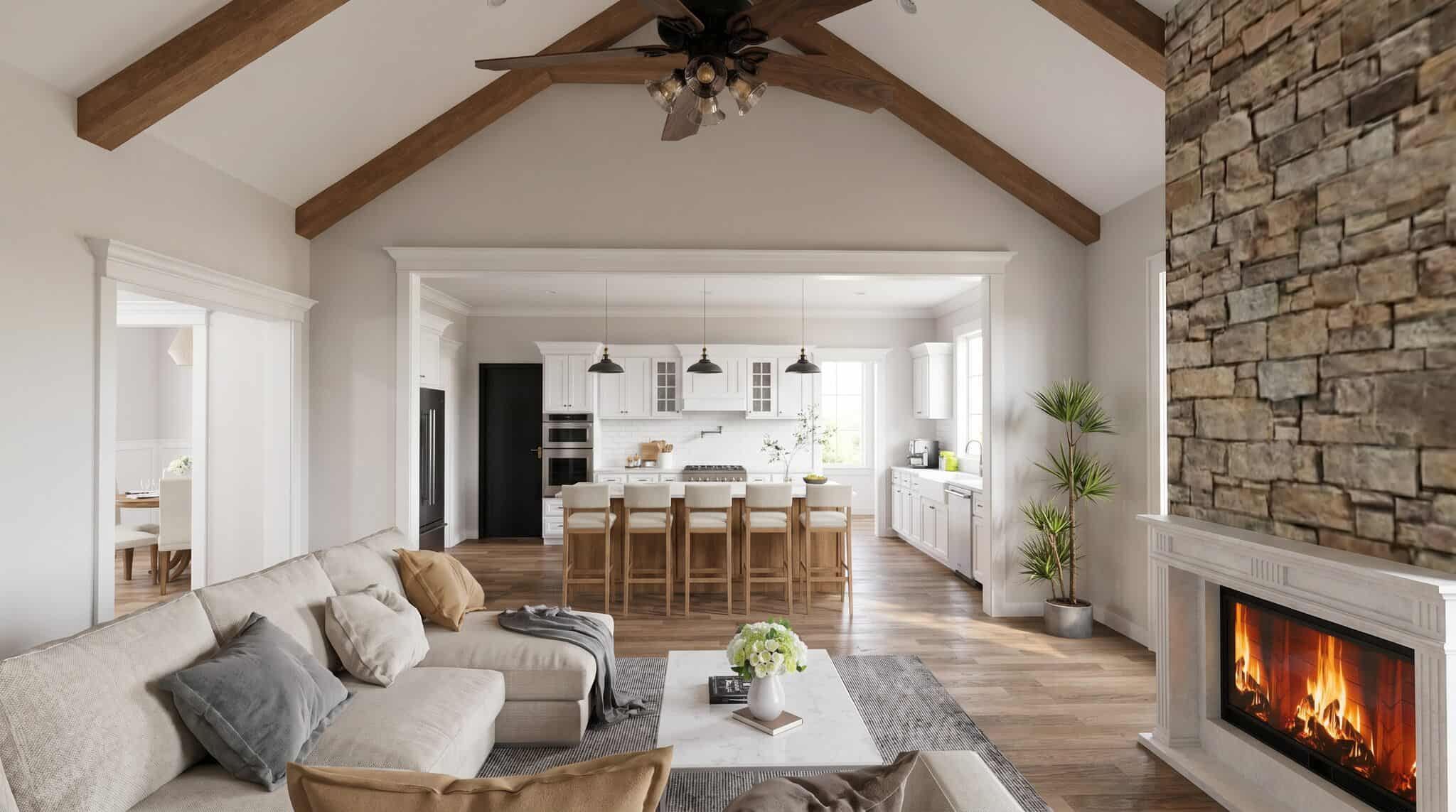 Great Room of this 4-Bedroom,3233 Sq Ft Plan -193-1419