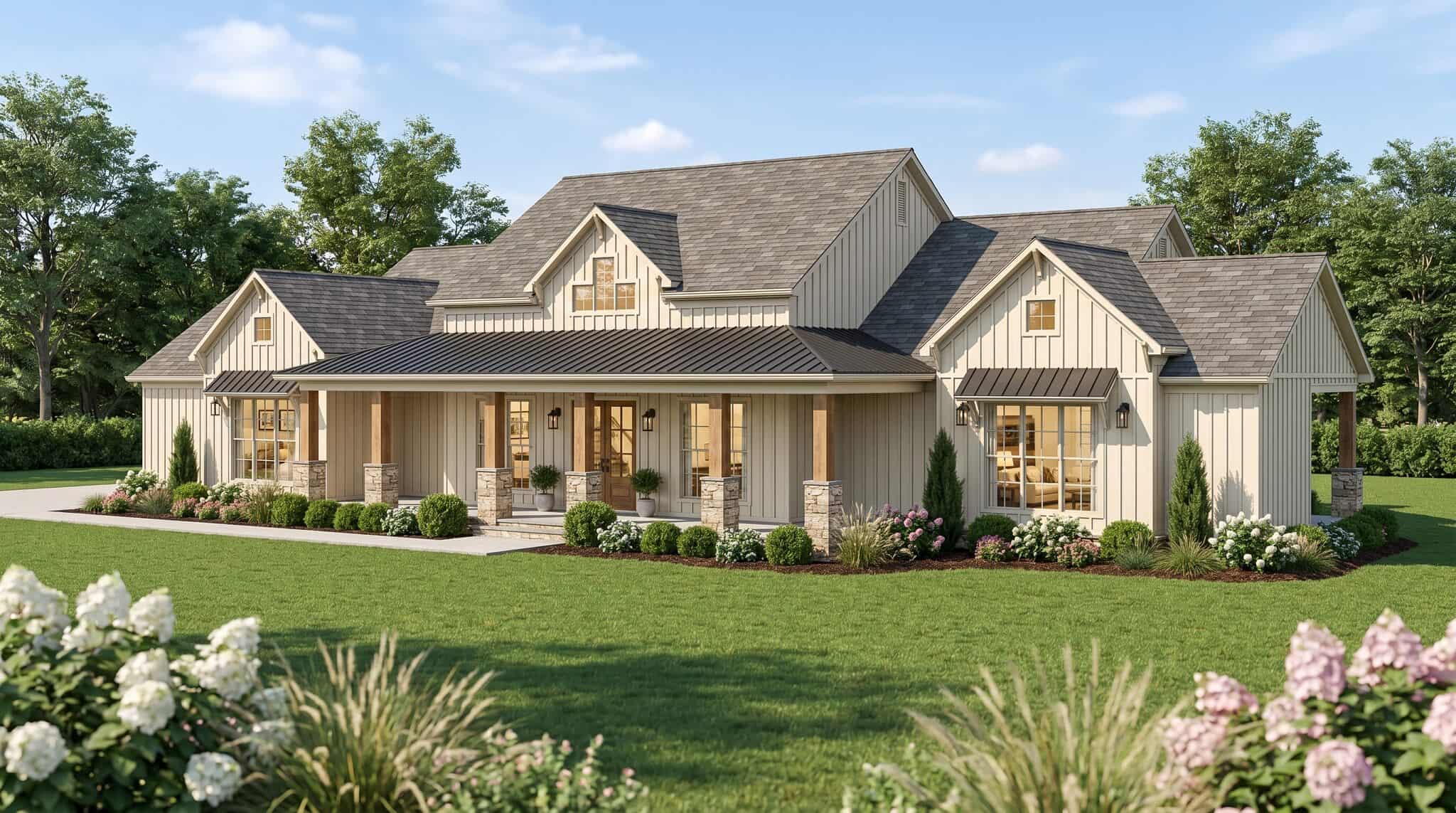 Front View of this 4-Bedroom,3233 Sq Ft Plan -193-1419