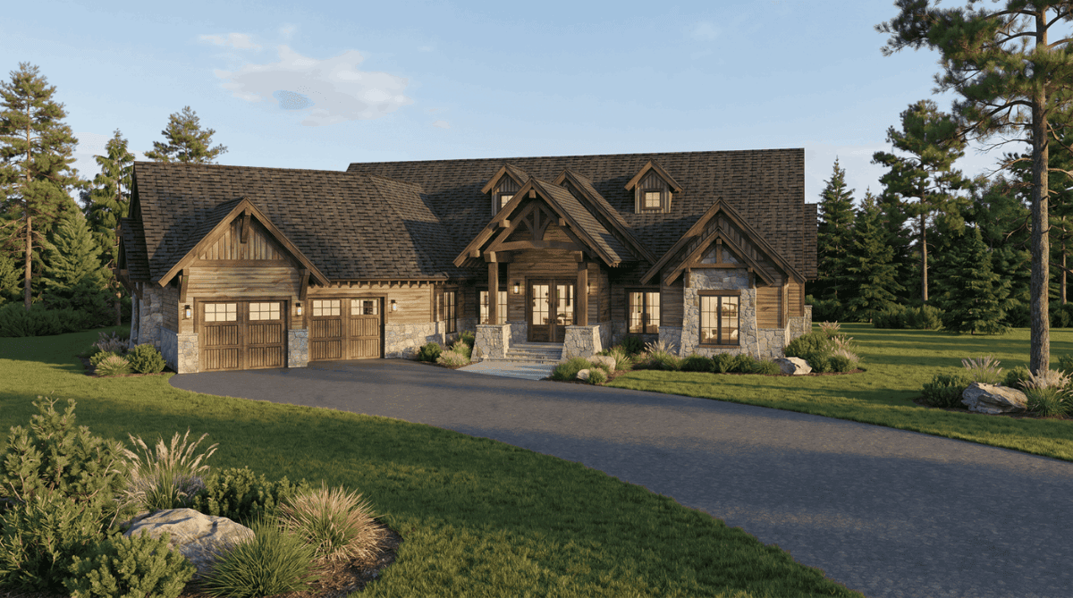 Front View of this 5-Bedroom,5543 Sq Ft Plan -193-1420