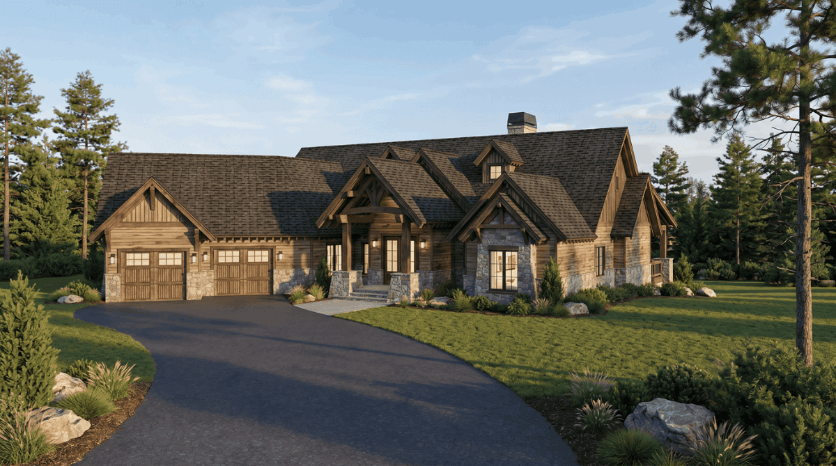 Front View of this 5-Bedroom,5543 Sq Ft Plan -193-1420