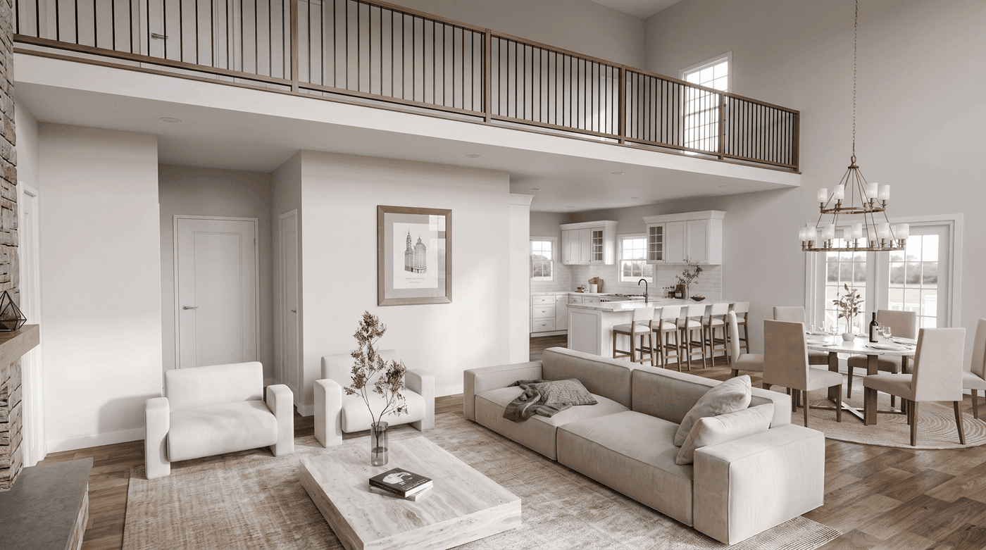 Great Room of this 2-Bedroom,1884 Sq Ft Plan -193-1423