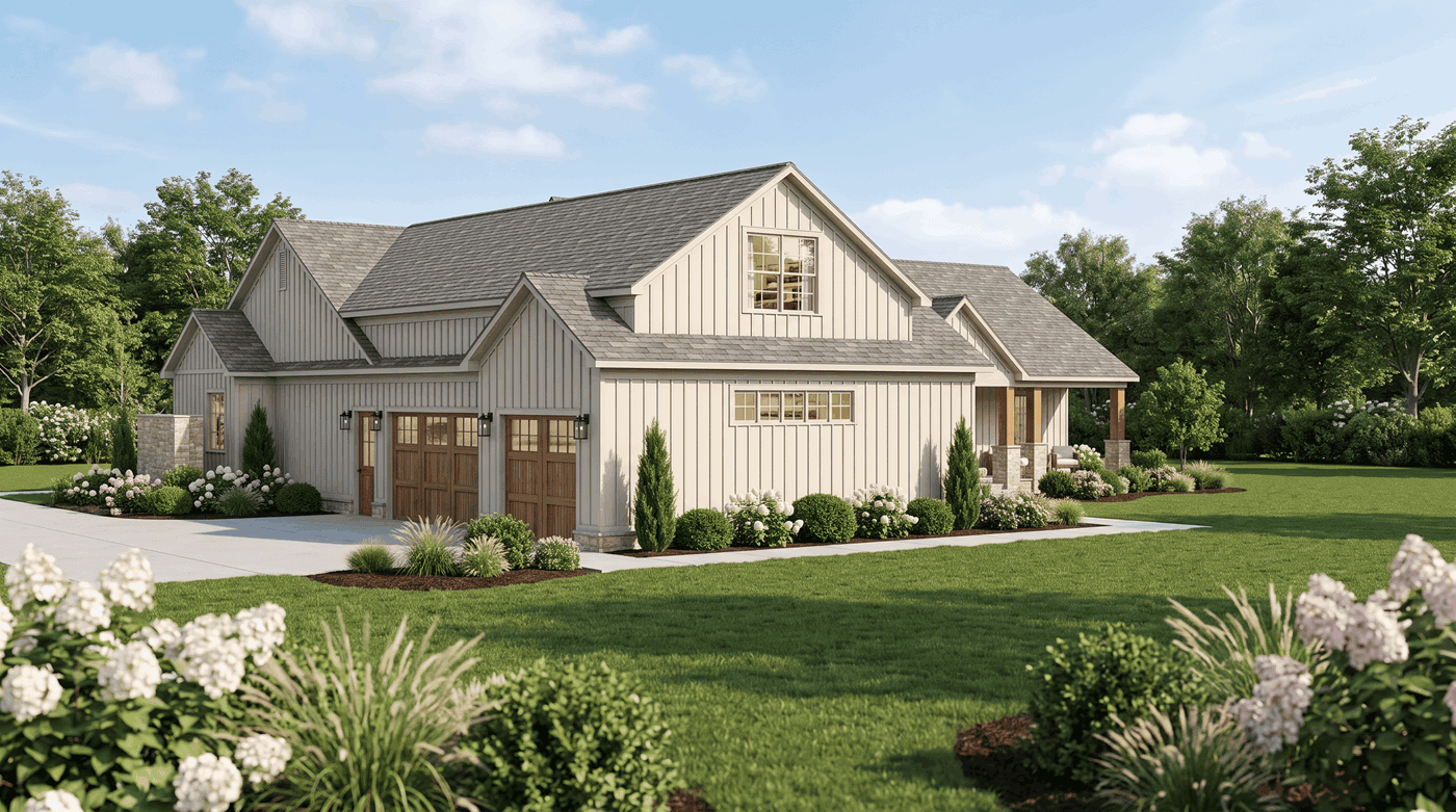 Rear View of this 3-Bedroom,3334 Sq Ft Plan -193-1426