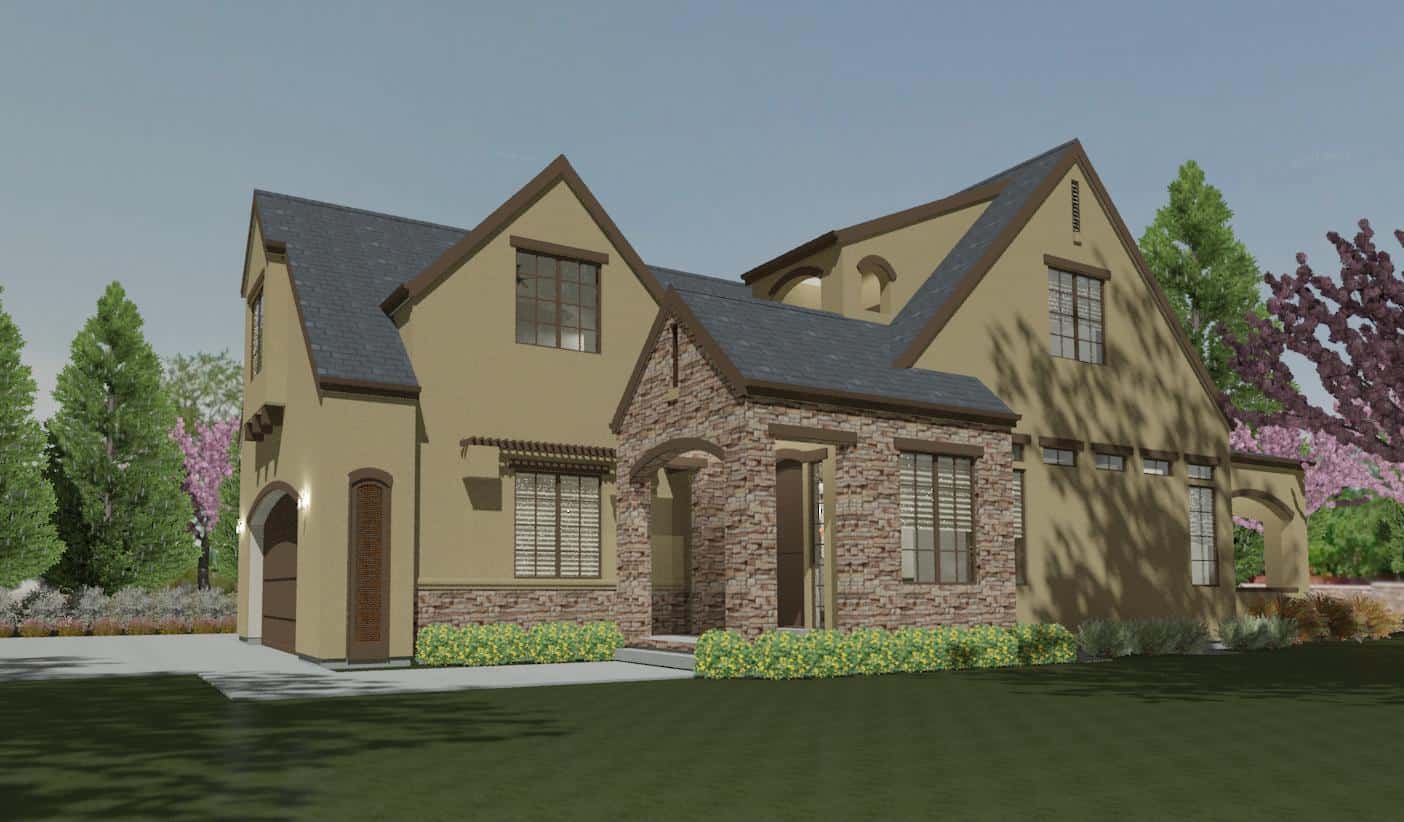 Side View of this 4-Bedroom, 2400 Sq Ft Plan - 194-1002