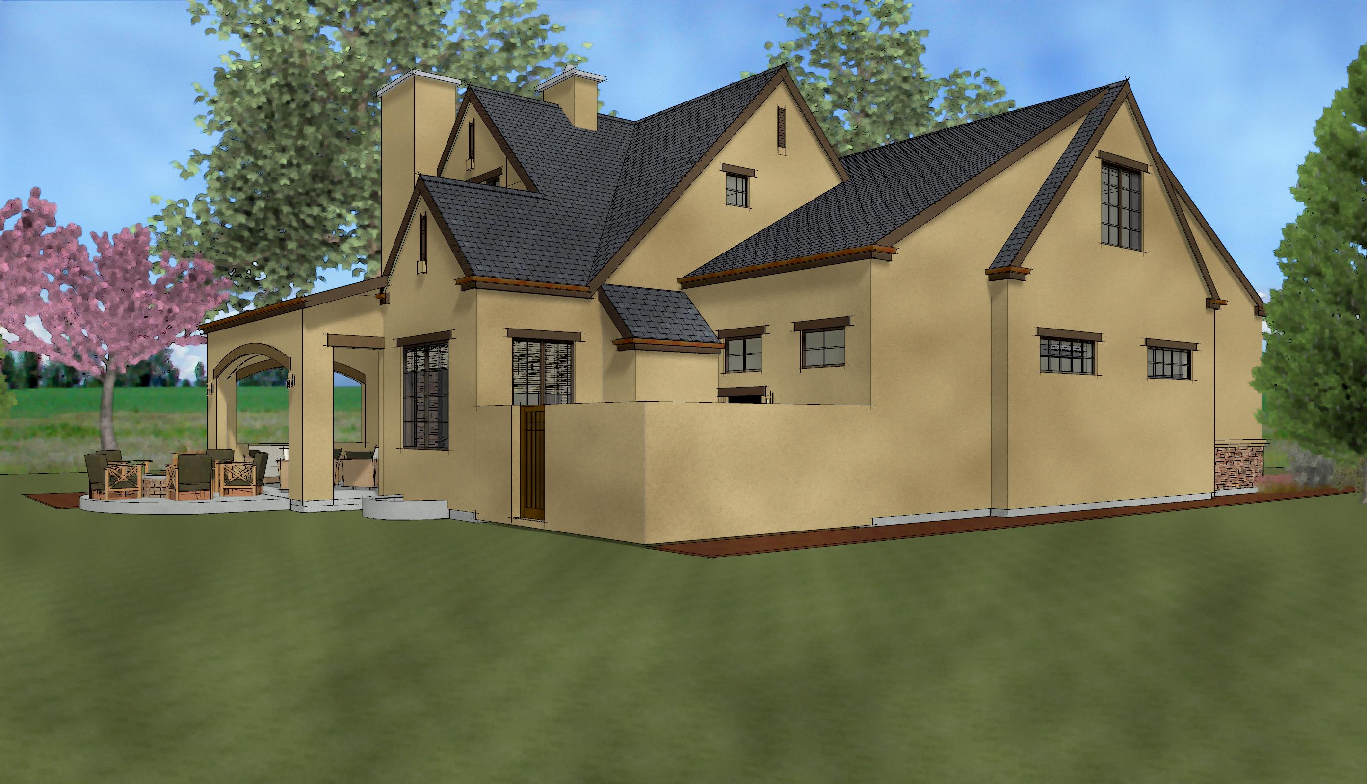 Side View of this 4-Bedroom, 2400 Sq Ft Plan - 194-1002