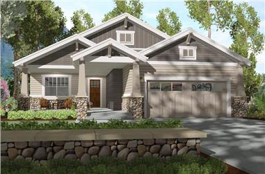 2-Bedroom, 1760 Sq Ft Craftsman Home Plan - 194-1005 - Main Exterior