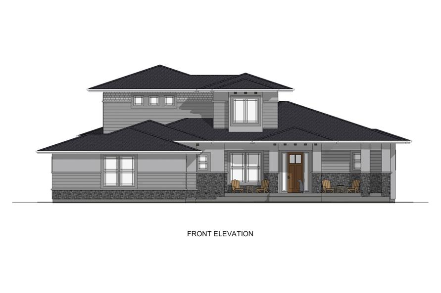 194-1008: Home Plan Front Elevation