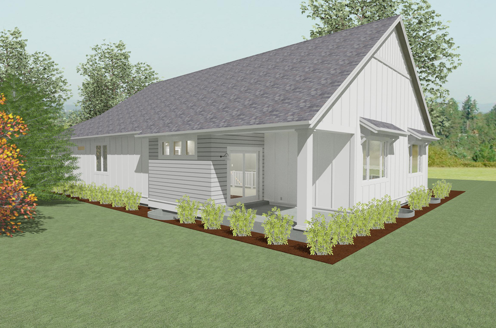Rear View of this 3-Bedroom, 1984 Sq Ft Plan - 194-1009