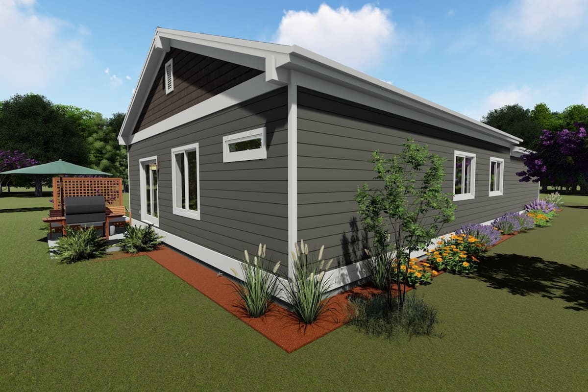 Left Side View of this 3-Bedroom, 1470 Sq Ft Plan - 194-1013