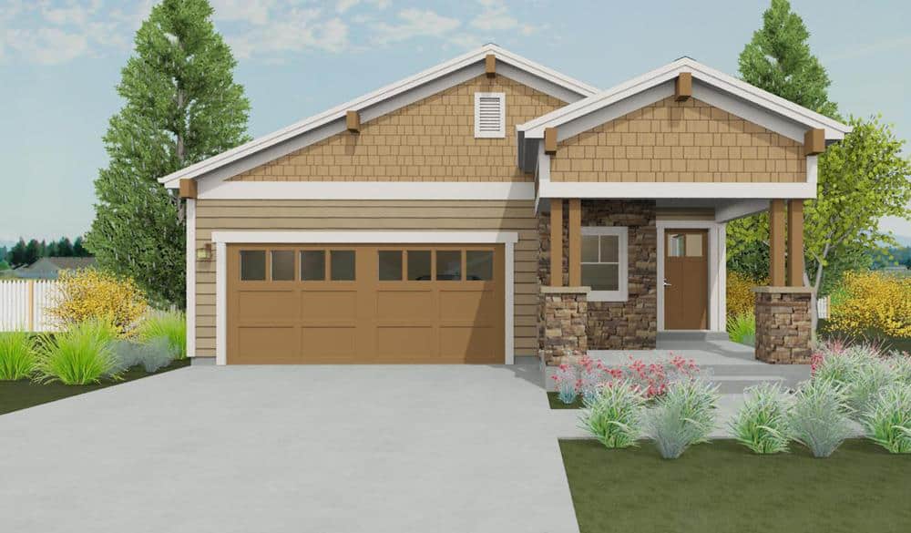Front View of this 3-Bedroom, 1470 Sq Ft Plan - 194-1013