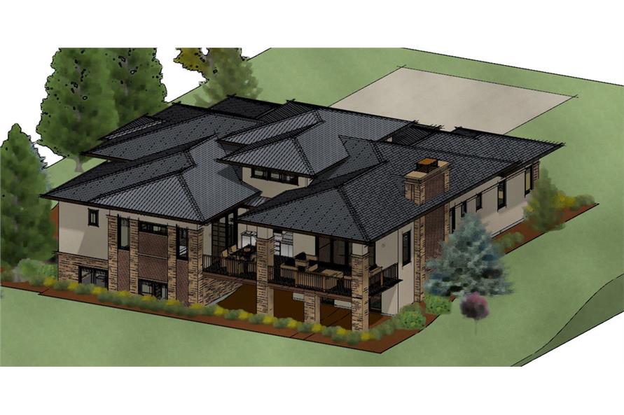 Aerial View of this 2-Bedroom, 2560 Sq Ft Plan - 194-1014