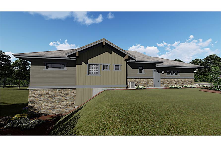 Side View of this 3-Bedroom, 2459 Sq Ft Plan - 194-1017